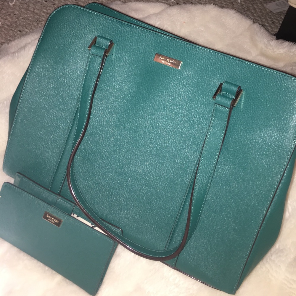 Kate Spade Newbury Lane Miles Satchel TEAL